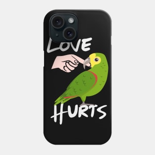 Love Hurts Yellow Headed Amazon Parrot Biting Finger Phone Case