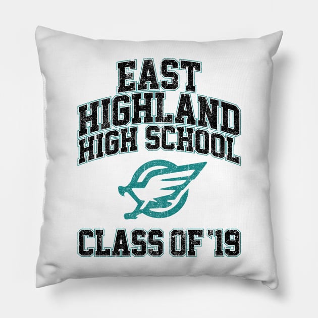 East Highland High School Class of 19 (Variant) Pillow by huckblade