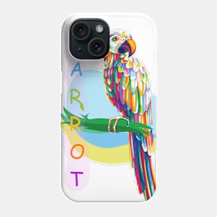 parrot colorful pop art Phone Case