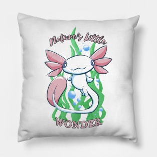 Nature's Little Wonder- Cute Axolotl Design Pillow