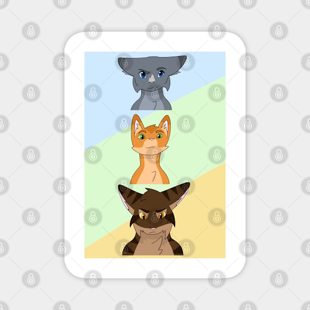 ThunderClan Leaders Magnet by ceolsonart