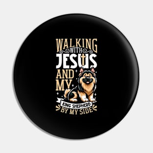 Jesus and dog - King Shepherd Pin