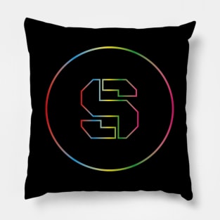 letter S colorful design Pillow