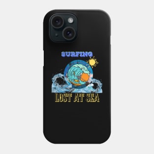 Lost at Sea Surfing Design Phone Case