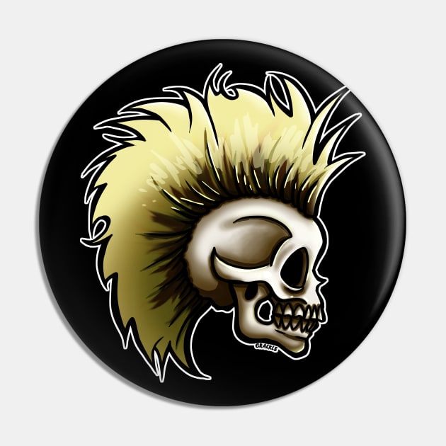 Punk Skull (Bleach Blonde Version) Pin by Jan Grackle