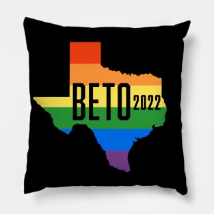 LGBTQ Beto O'Rourke For Texas 2024 | Beto Orourke 2022 Texas Governor | LGBT Gay Pride T-Shirt Pillow