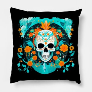 Catrina skull with merilands Pillow