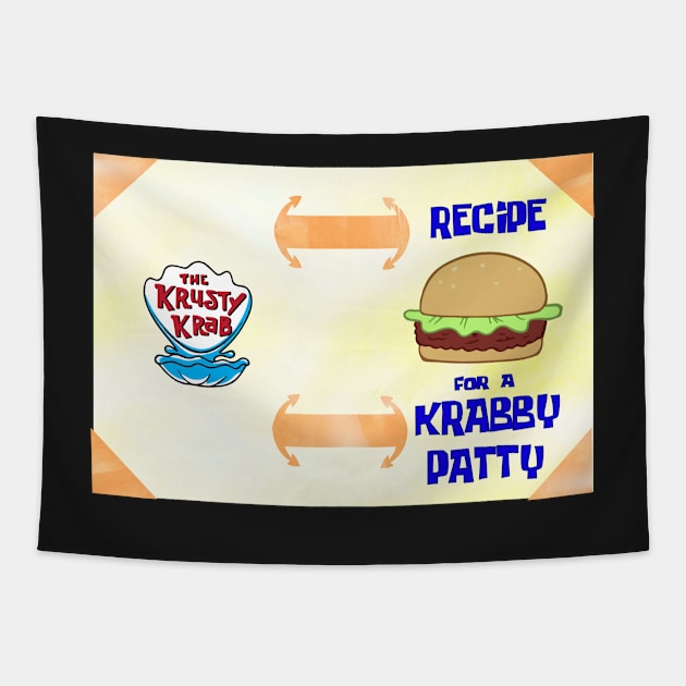 Recipe for a Krabby Patty Journal Tapestry by bwoody730