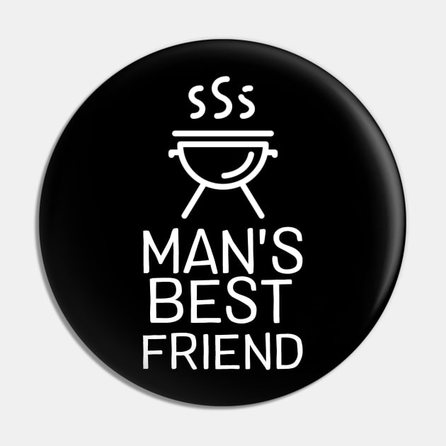 Grill Master BBQ Pit Boys Grilling Gift - Man's Best Friend Pin by ballhard