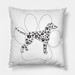 Fun Dalmatian - White Pillow