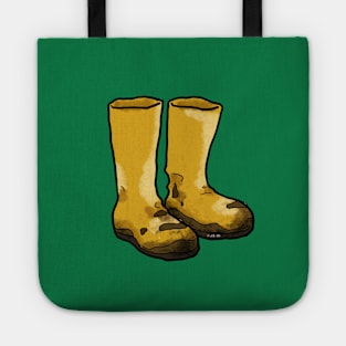 muddy garden boots Tote