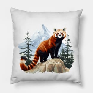 Red Panda In Nature Pillow