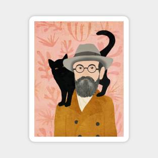 Henri and Puce Magnet
