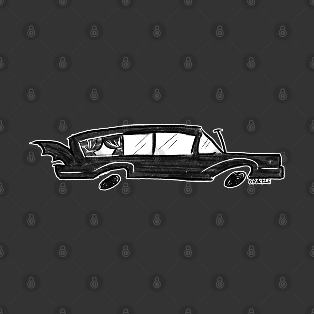 Retro Hearse by Jan Grackle