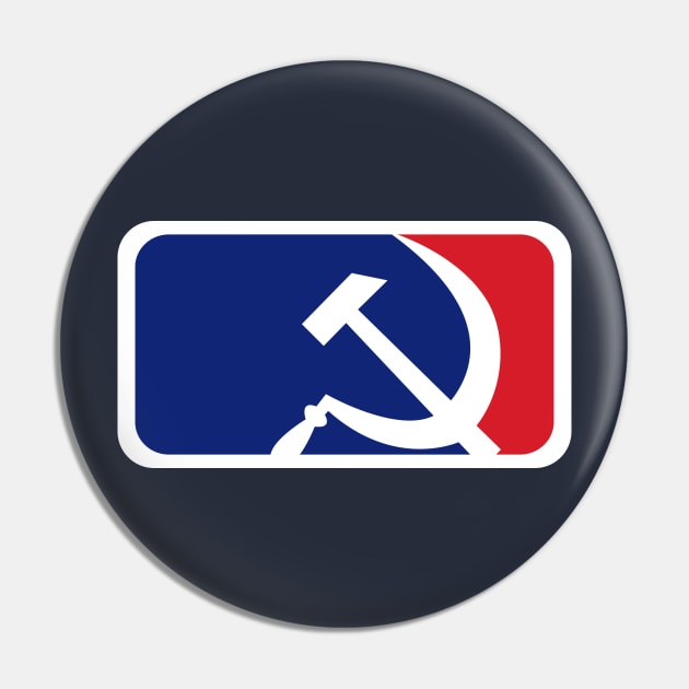 Hammer Sickle Baseball Pin by dumbshirts