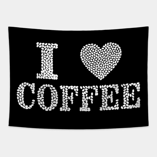 I love coffee Tapestry by WordFandom