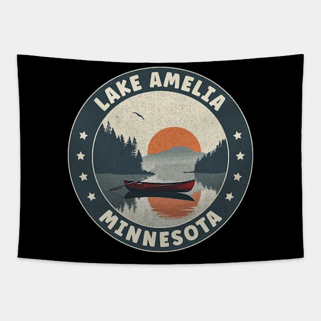 Lake Amelia Minnesota Sunset Tapestry by turtlestart