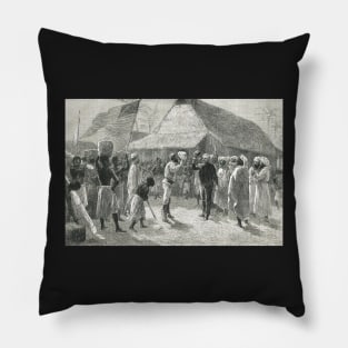 Meeting of Stanley & Dr Livingstone 1871 Pillow