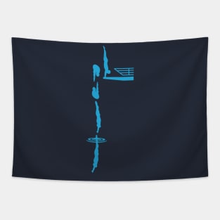 Platform Diving Competitive Diver Art Tapestry