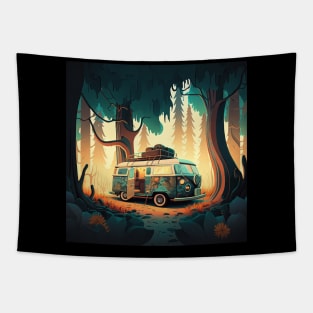 Camping Adventure in the Forest Tapestry