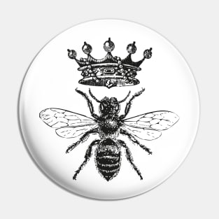 Queen Bee | Black and White Pin