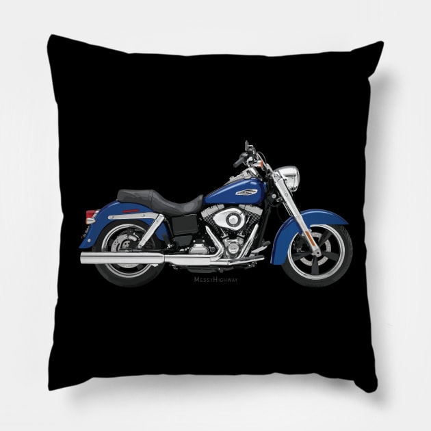 Harley-Davidson Switchback blue, s Pillow by MessyHighway