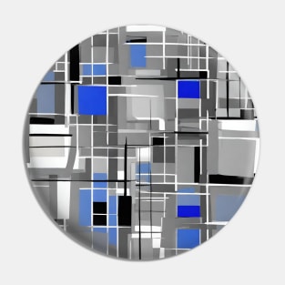 Blue Gray Black And White Abstract Rectangles Pin