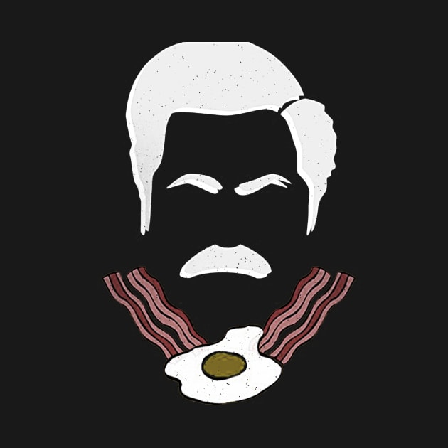 Ron Swanson Bacon and Eggs Black Shirt by truefriend