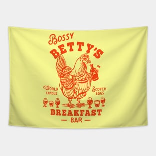 "Bossy Betty's Breakfast Bar" Cute Retro Diner Design Tapestry