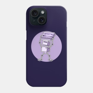 Robot Holding Drum Machine Purple Tint Phone Case