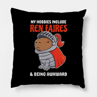 My hobbies include Ren Faires and being awkward cartoon Capybara Pillow