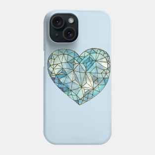 Blue Heart of Glass Phone Case