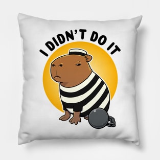 I didn't do it Capybara Prisioner Pillow