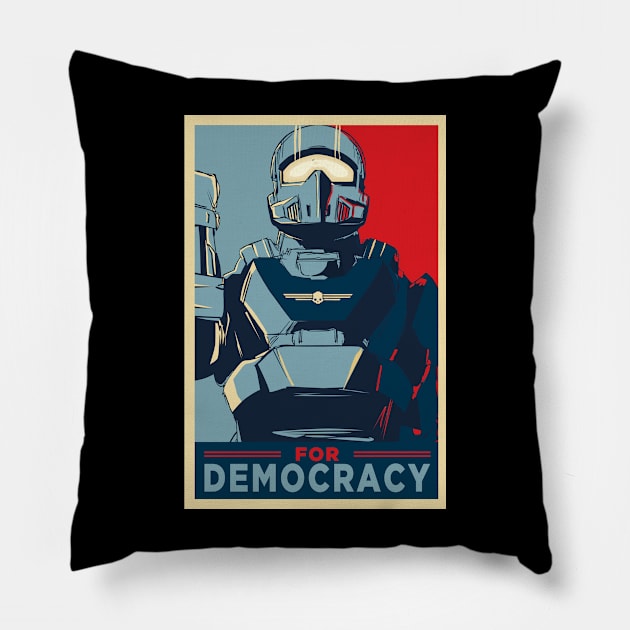 FOR DEMOCRACY Pillow by dnacreativedesign