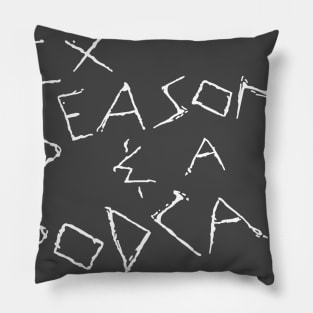 Six Seasons and a Podcast White Logo Pillow