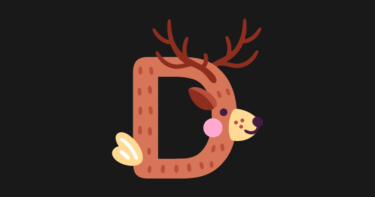 Letter D animal alphabet back to school - Letter D - Pin | TeePublic