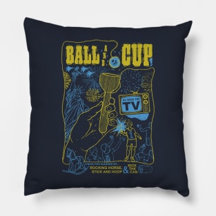 Ball and Cup -  a game of cunning and skill! Pillow