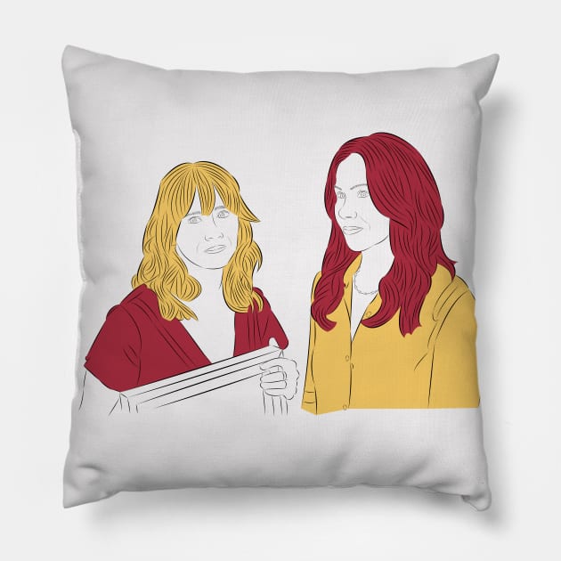 Jen and Judy - Dead to Me Pillow by LiLian-Kaff