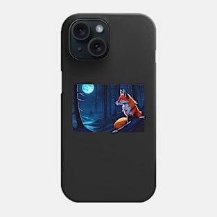 Full Moon Fox Phone Case