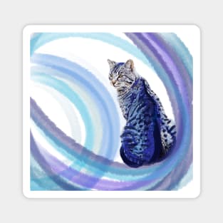 Colorful Tabby Cat Magnet