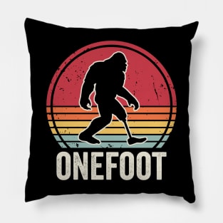 Funny Amputee Humor Onefoot Bigfoot Pillow