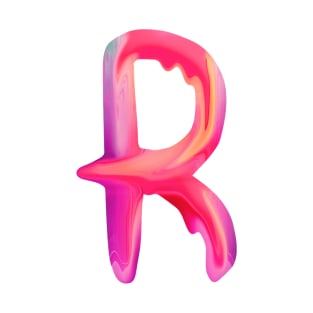 Letter R In Vibrant Watercolor T-Shirt