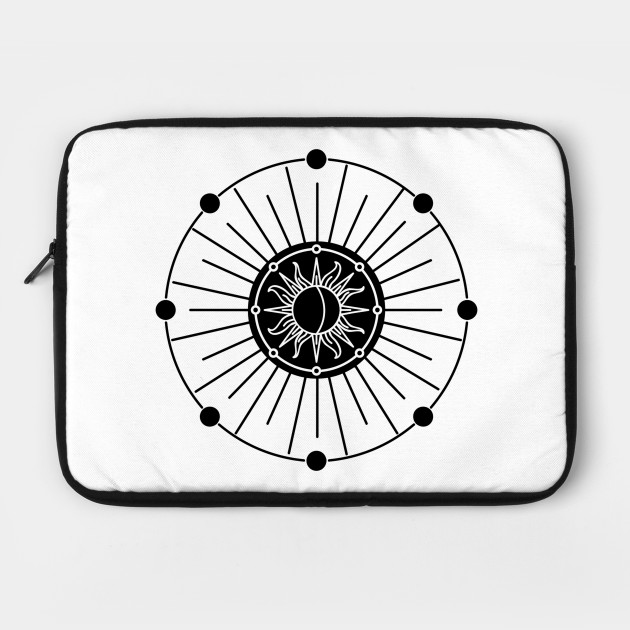Minimal Sun Moon Art Moonchild Laptop Case Teepublic