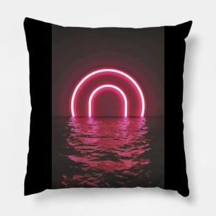 Vaporwave sea Pillow