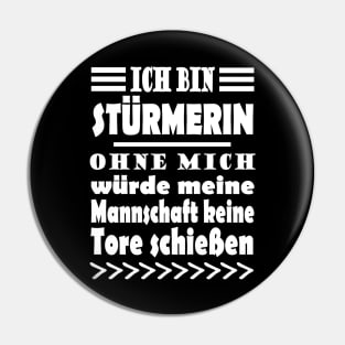 Stürmerin Fußball Spieler Tor Mädchen Sport Pin