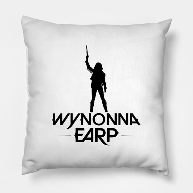 Wynonna Earp Silhouette - Black Pillow by viking_elf