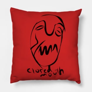 Closed mouth art Pillow