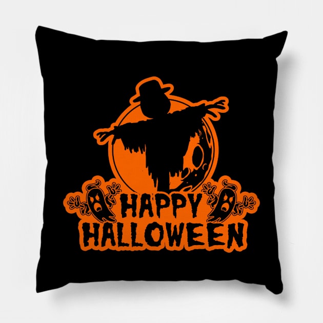 Halloween Scarecrow Pillow by Vault Emporium