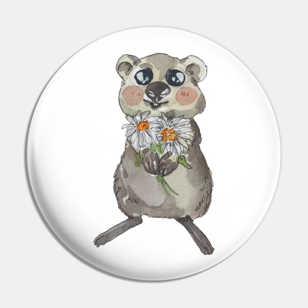 Happy Quokka Pin by KaylaPhan