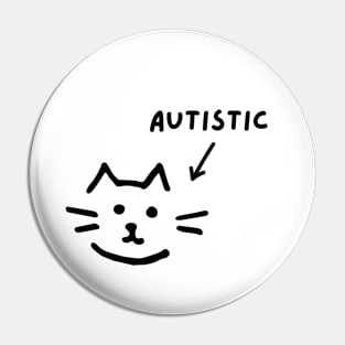 Autistic Cat (Light) Pin